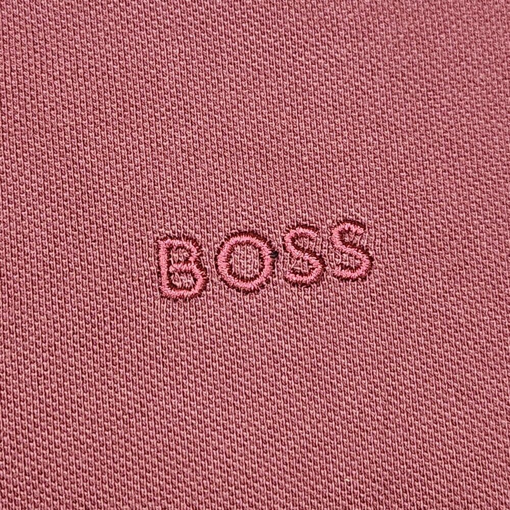 Hugo Boss Polo Shirt Men's 2XL Burgundy Red Short Sleeve Cotton Pique Golf - Picture 4 of 6